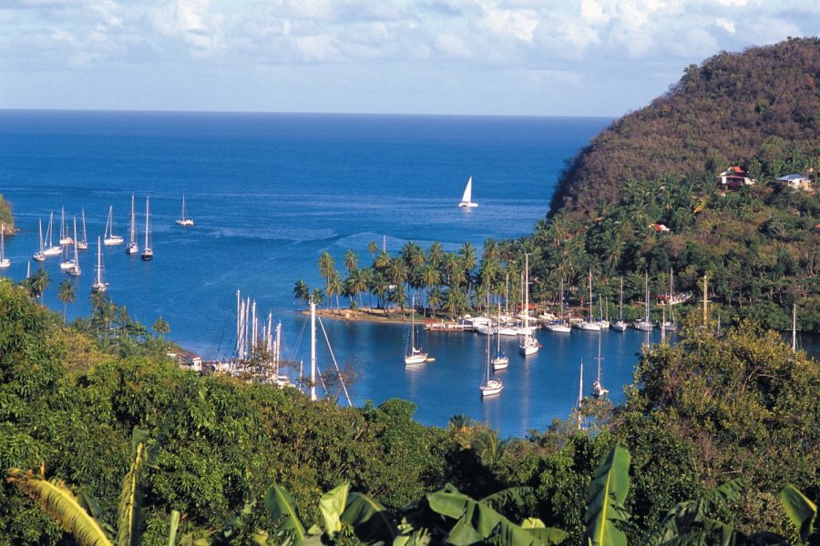 Bateaux de plaisance à Marigot Bay. Author's Image