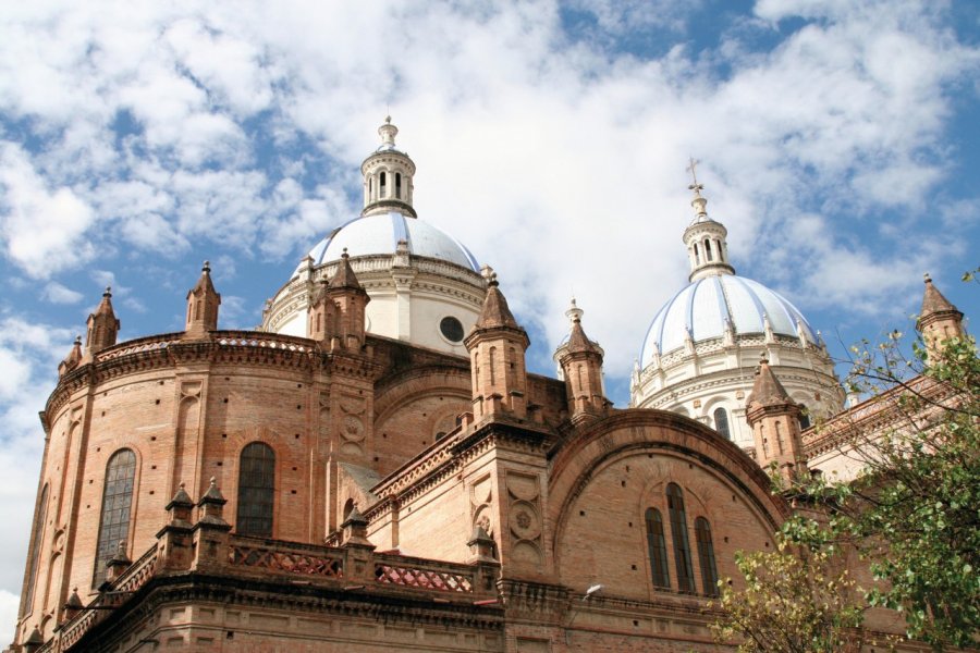 Les coupoles bleues de la nouvelle cathédrale de Cuenca. Stéphan SZEREMETA