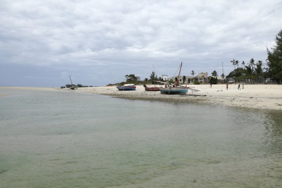 Arrivée par l'océan sur la port de Quirimba. Elisa Vallon