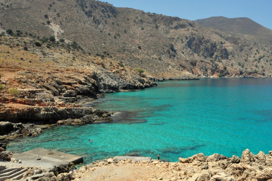 La plage d'Ombrosgalios est un paradis isolé et méconnu des touristes. (© CT))