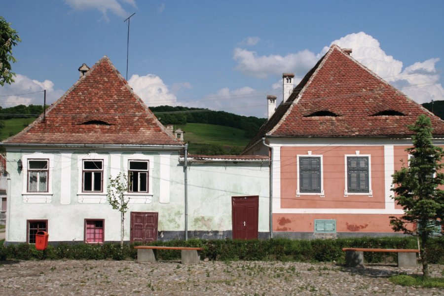 La place du village de Biertan. Stéphan SZEREMETA