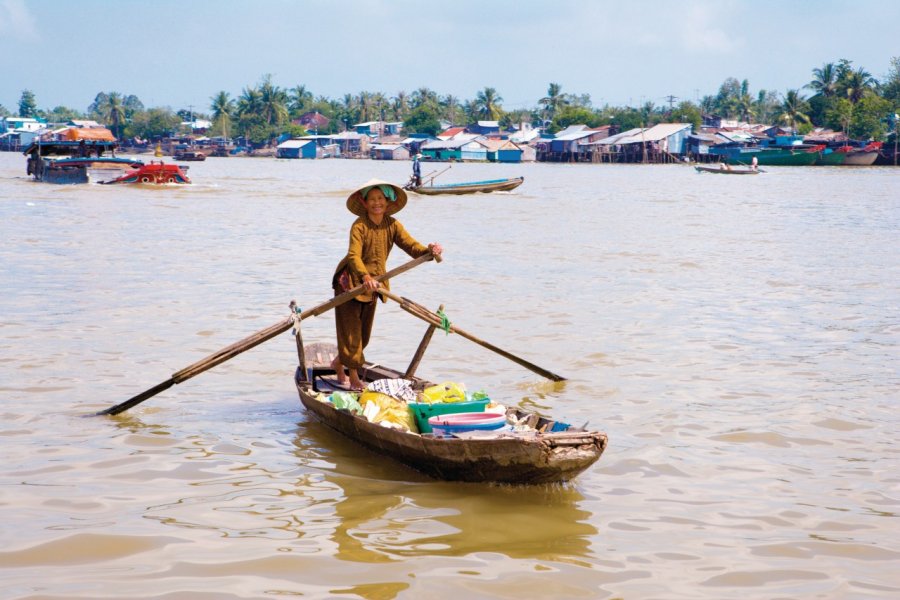 Navigation sur le delta du Mékong à Cân Tho. Author's Image