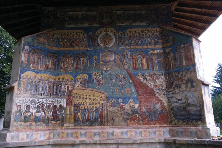 Église du monastère de Voroneţ, fresque du jugement dernier. Alamer - Iconotec