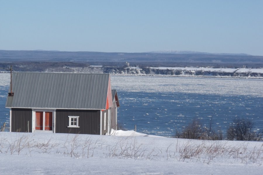 Vue sur le Fleuve depuis l'Île d'Orléans. Anne MOY