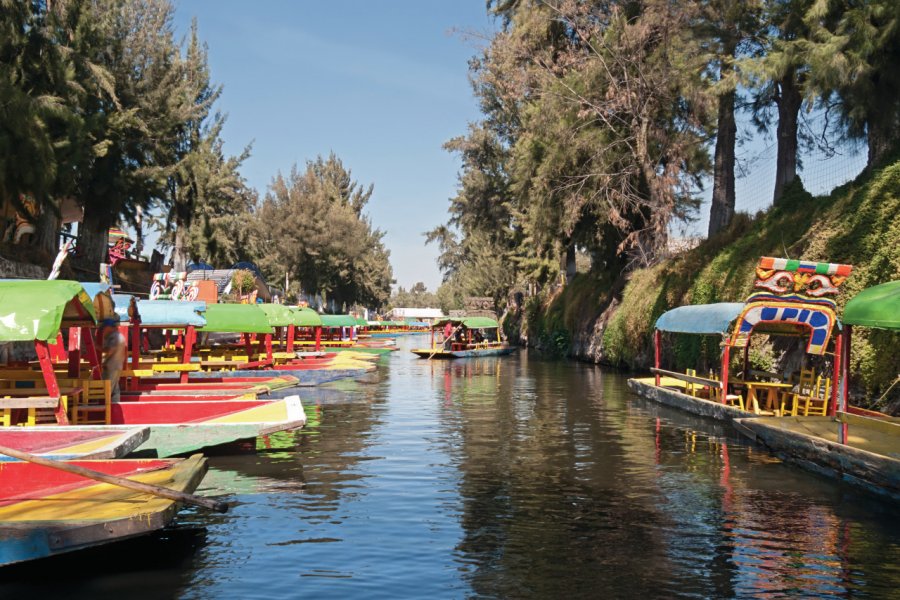 Trajineras dans le quartier de Xochimilco. stockcam - iStockphoto.com