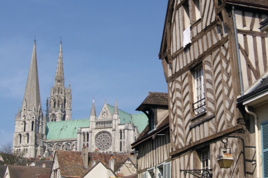 Maisons à pans de bois du centre de Chartres (© Stéphan SZEREMETA))