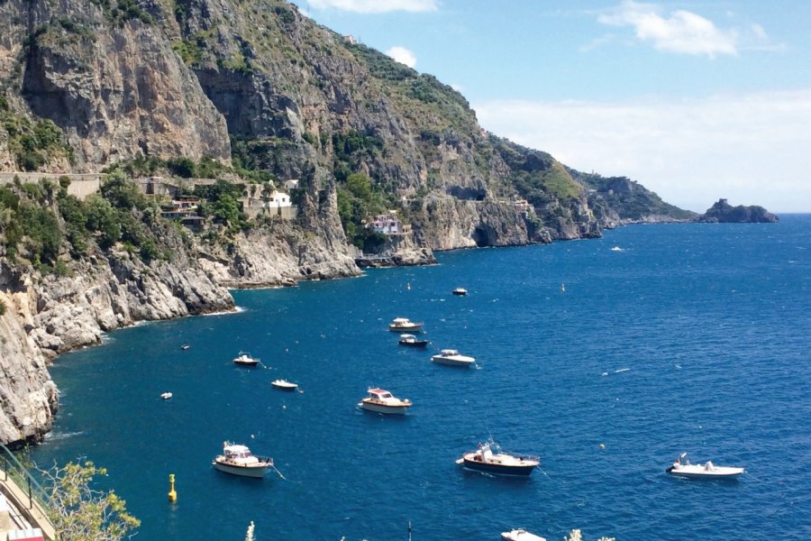 La côte de Praiano, à mi-chemin entre Positano et Amalfi, sur la côte amalfitaine. Muriel PARENT