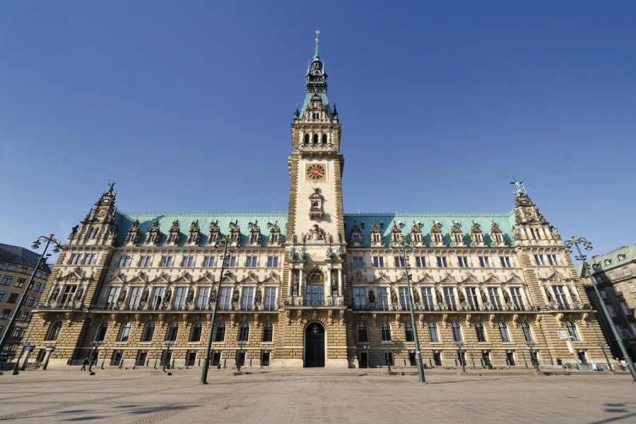L'Hôtel de Ville de Hambourg sur le Rathausmarkt. kameraauge - Fotolia