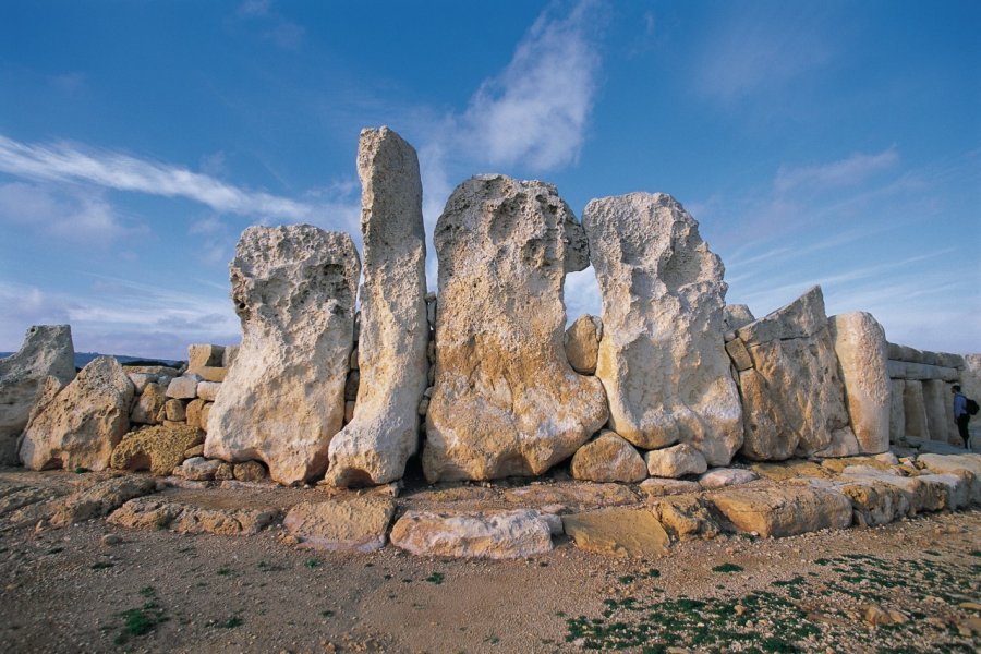 Ruines du temple solaire de Hagar Qim, datant du néolithique. Ettore Venturini - Iconotec