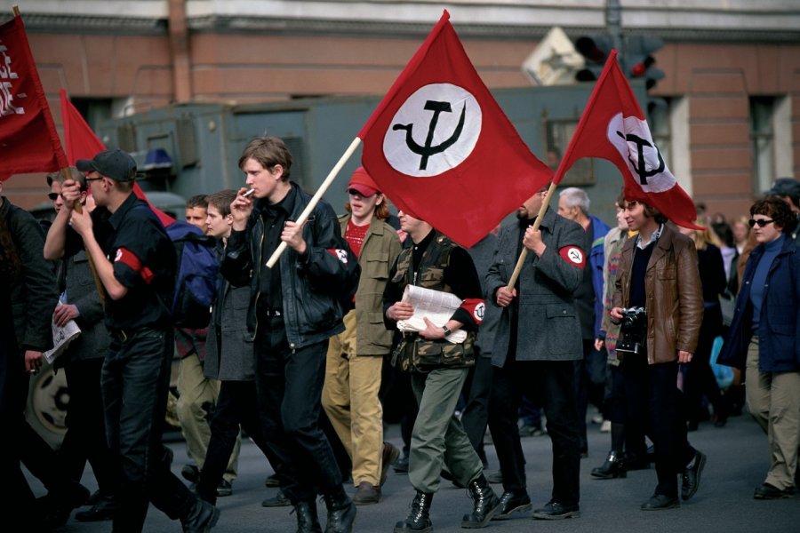 Parade du 9 mai commémorant la Libération de 1945. Author's Image