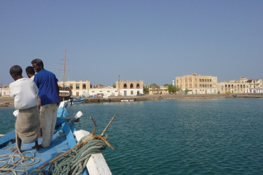 Arrivée dans le port de Massawa. Charlotte FICHEUX