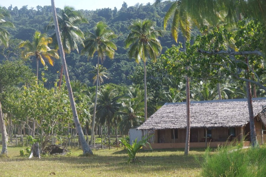 Habitation traditionnelle à Port Olry. Maïlys ALBERTO