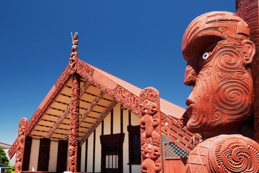 Village maori Te Papaiouru Marae, Rotorua. Photo Image - Shutterstock.com
