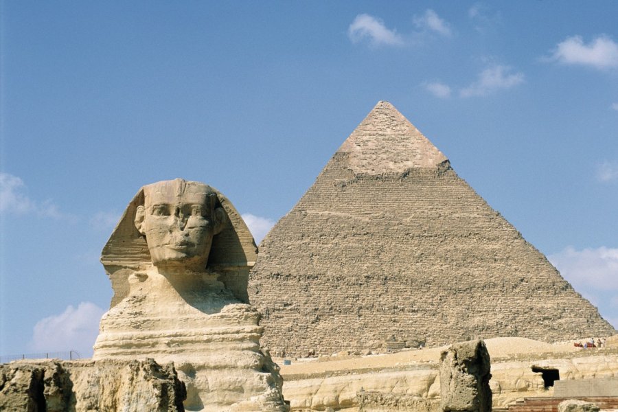 Les pyramides de Guiza et le Sphinx. Author's Image