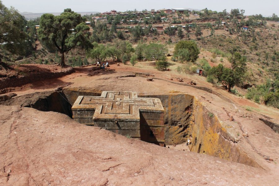 L'église de Saint-Georges, le plus beau sanctuaire, témoigne de l'apogée de l'art architectural à Lalibela. Abdesslam BENZITOUNI