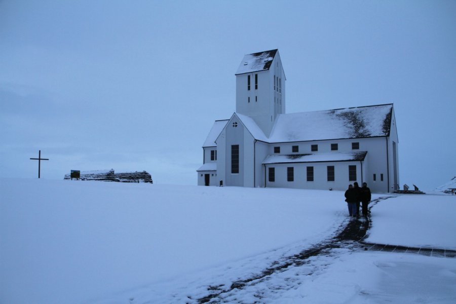 L'église du village de Skálholt qui compte 200 habitants. Stéphan SZEREMETA