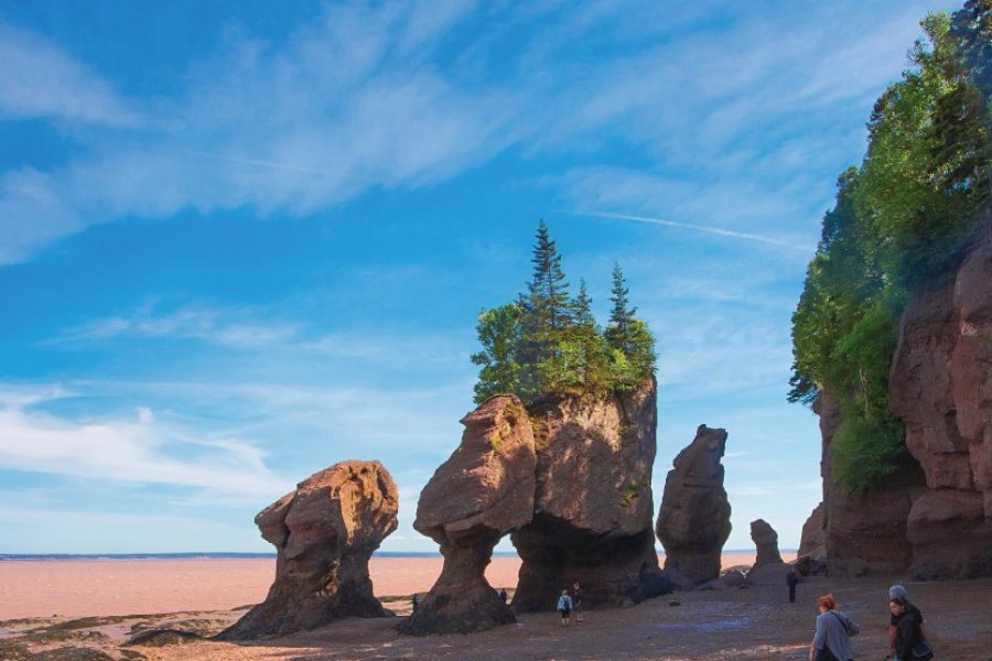 Les rochers d'Hopewell. Tourisme Nouveau-Brunswick