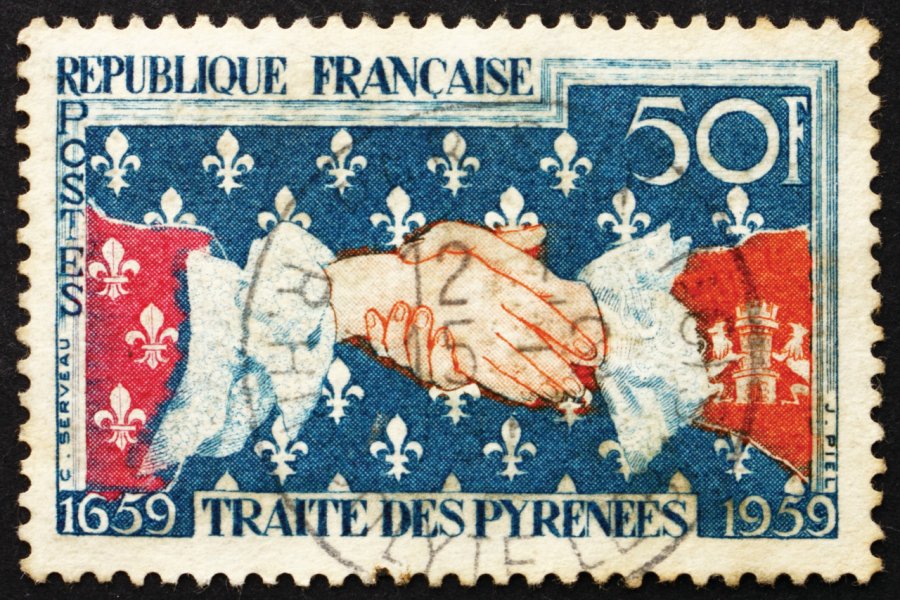 Timbre anniversaire des 300 ans du traité des Pyrénées Boris25 - iStockphoto.com