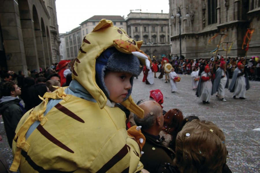 Défilé de cloture du carnaval de Milan. Stéphan SZEREMETA