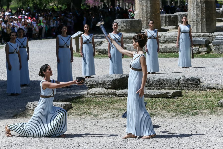 Relais de la flamme olympique en 2016, Temple d'Héra. Ververidis Vasilis - Shutterstock.com