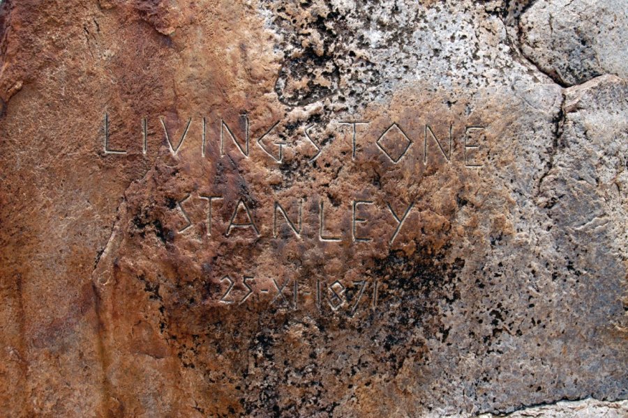 La pierre de Livingstone, symbolisant la rencontre entre Stanley et Livingstone. Nicolas HONOREZ