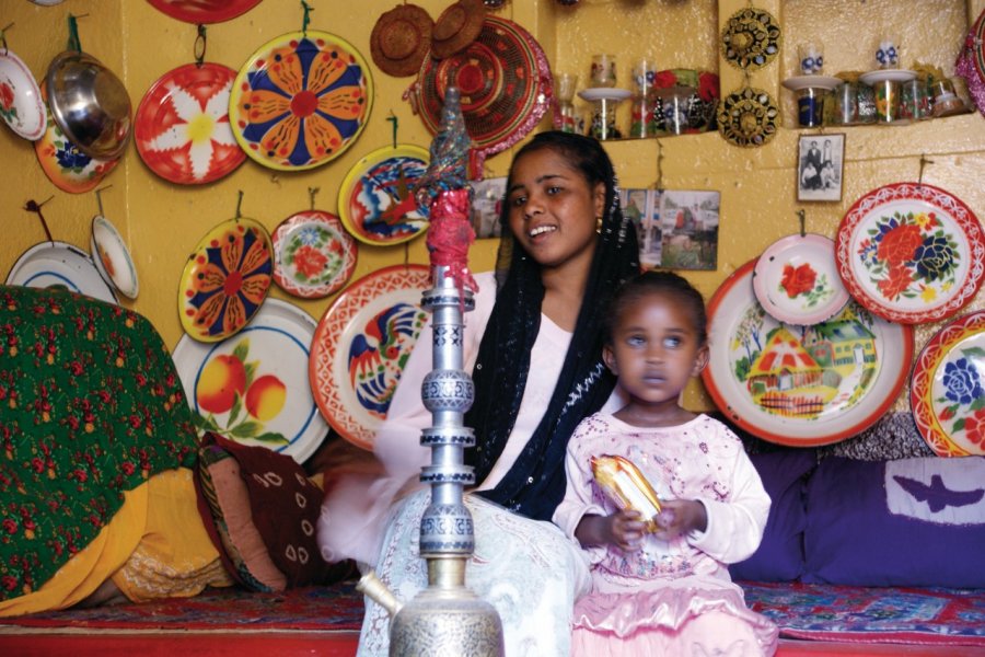 Les anciennes demeures au coeur des ruelles de la vieille ville d'Harar. TRINITY