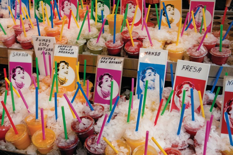 Marché de la Boqueria, jus de fruits naturels. Author's Image
