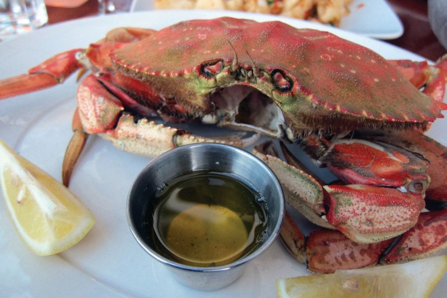Crabe Dungeness, au menu des restaurants de Vancouver. Stéphan SZEREMETA