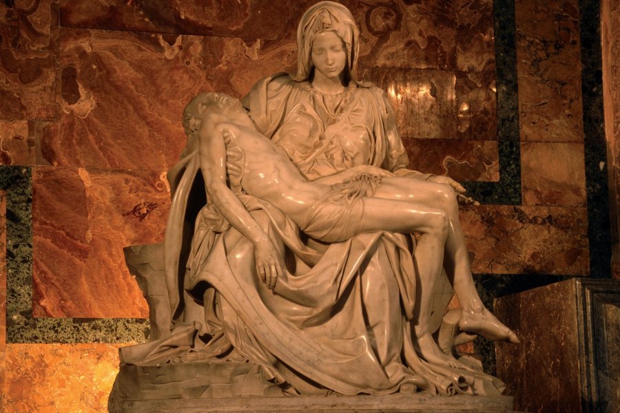 La Pietà de Michel-Ange à l'intérieur de la basilique Saint-Pierre. Alfredo VENTURI - Iconotec