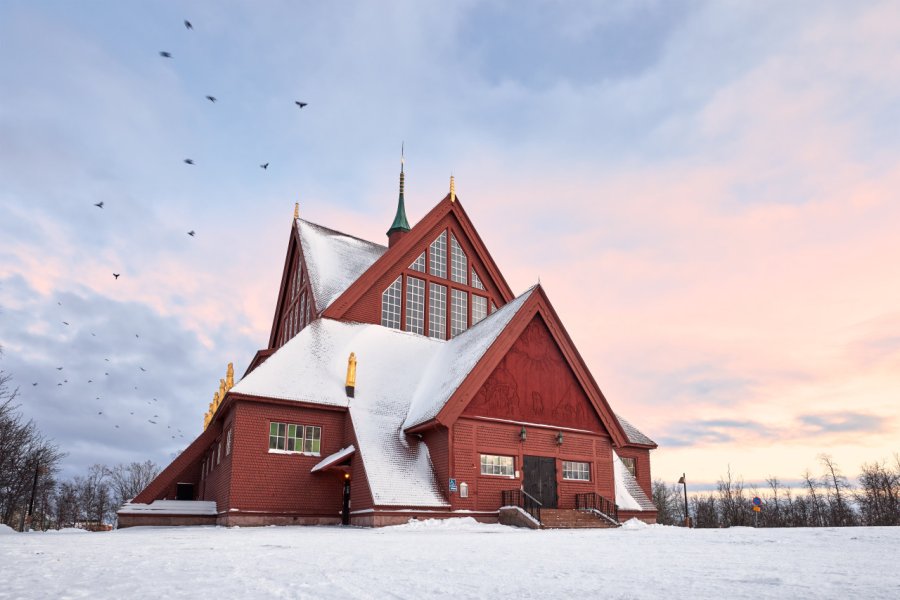 L'église en bois de Kiruna. Tommy Alven - Shutterstock.com