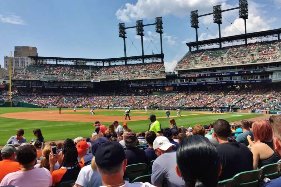 Match de baseball des Tigers de Detroit à Comerica Park. Valérie FORTIER