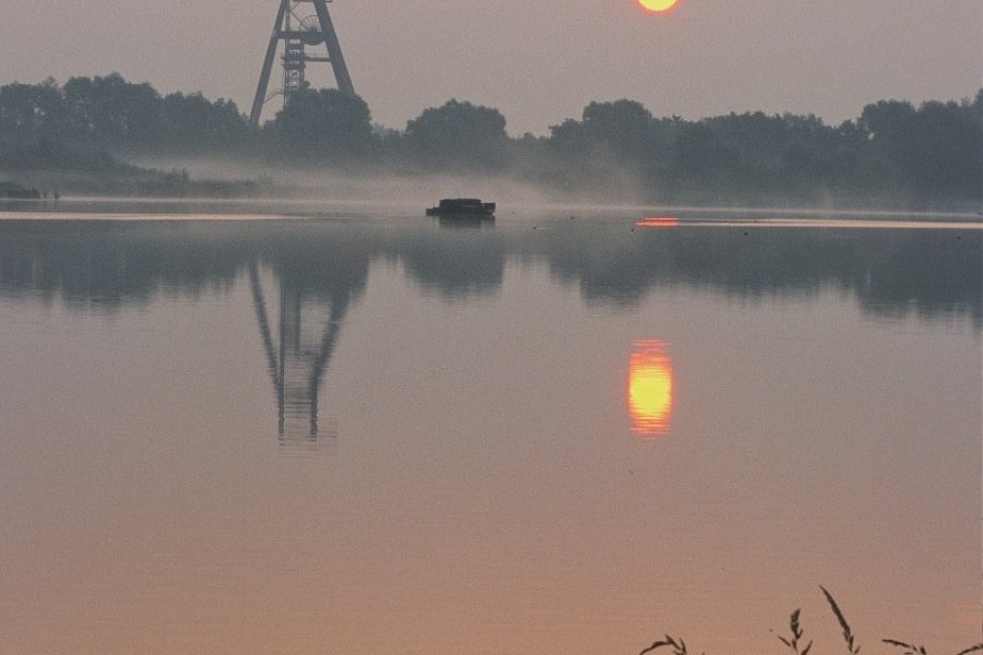 Le bassin minier avec ses nombreux plans d'eau (Fosse Ledoux) (© Olivier LECLERCQ))