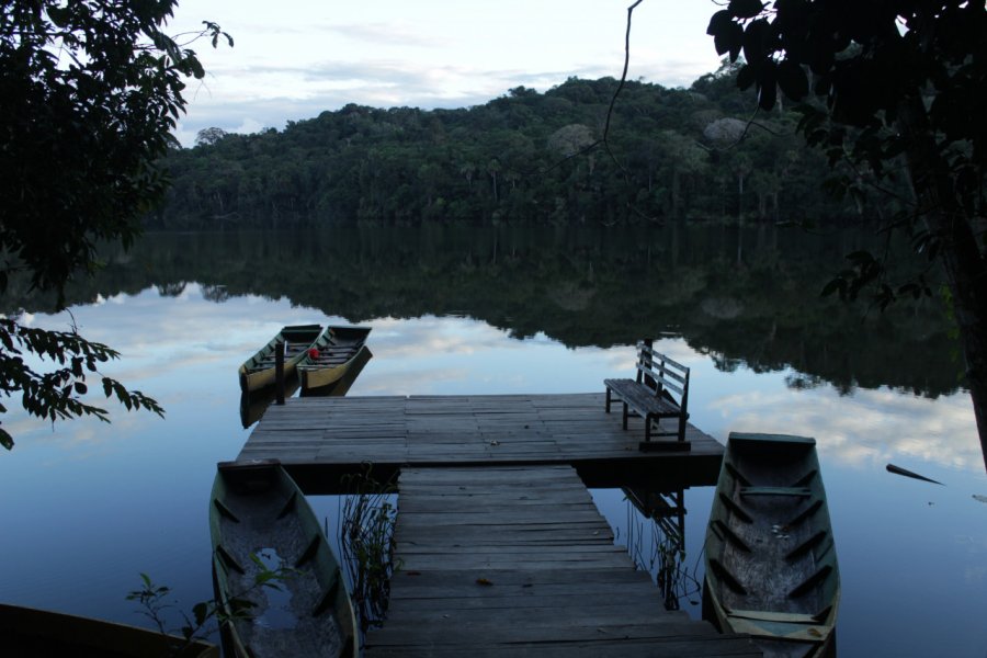 Le lac de Chalalan au coeur de la forêt amazonnienne. Abdesslam BENZITOUNI