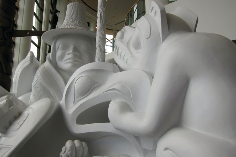 Sculpture de Bill Reid, L'esprit de Haida Gwaii, au Musée canadien de l'histoire. Stéphan SZEREMETA