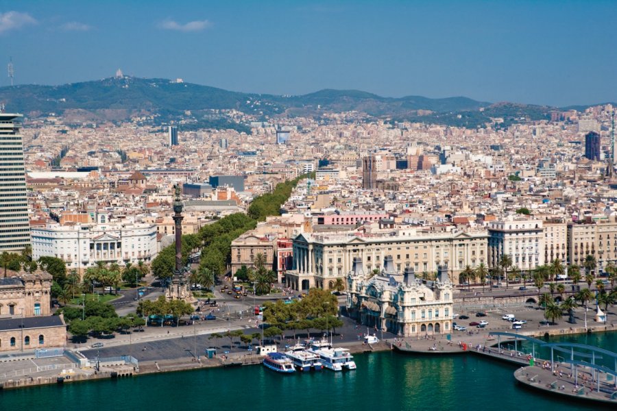 Port Vell, le front de mer et la Rambla de Mar. Author's Image