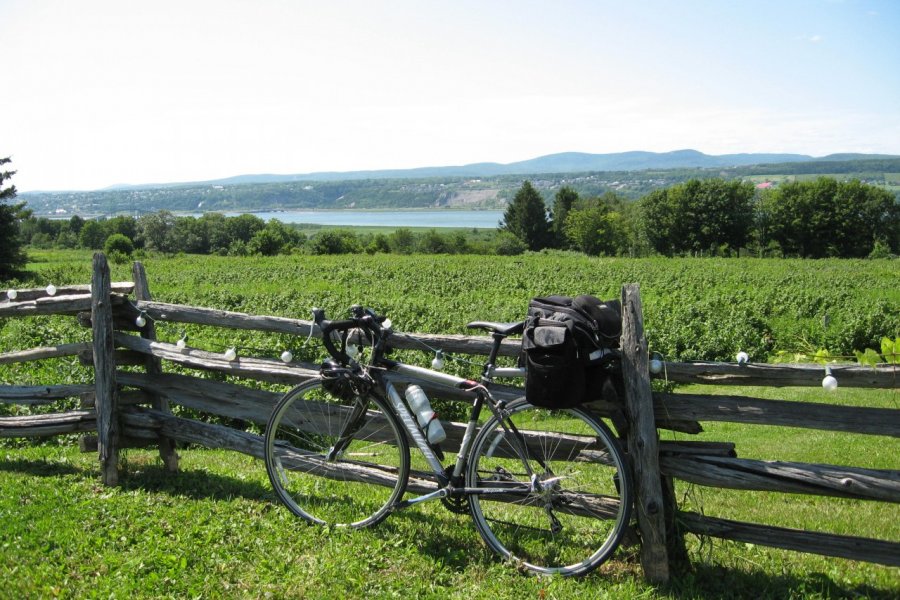 Cyclotourisme à l'île d'Orléans. Valérie FORTIER