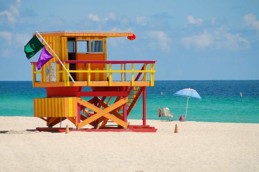 Poste de secouristes sur Miami Beach. Icholakov - Fotolia