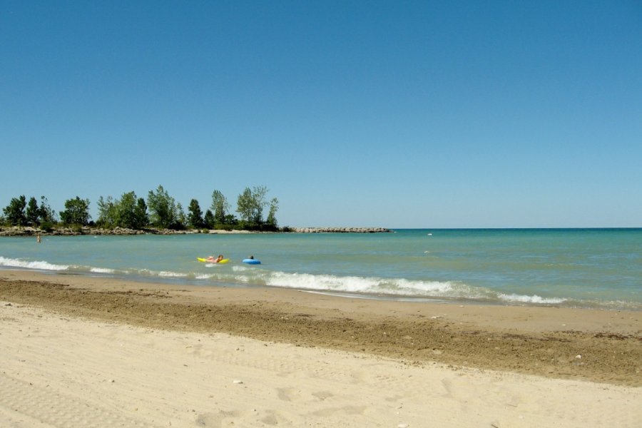 La plage Rotary Cove à Goderich. Valérie FORTIER