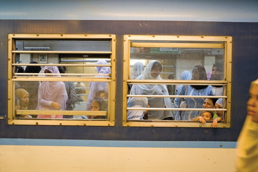 Le métro cairote, certaines voitures sont réservées aux femmes seulement. Sylvain GRANDADAM