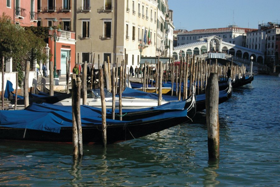 Le Grand Canal à l'approche du Ponte di Rialto. (© Stéphan SZEREMETA))