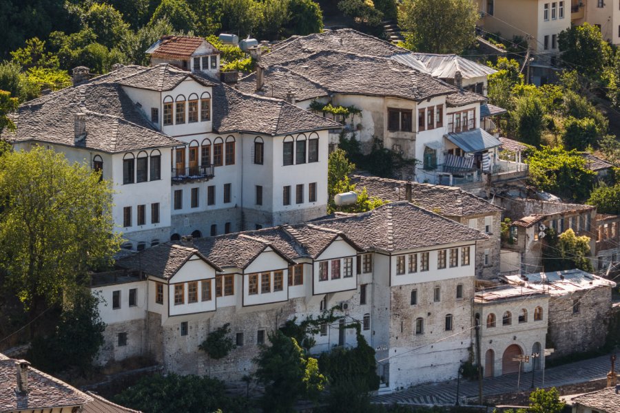 Architecture traditionnelle, Gjirokastra. lic0001 - stock.adobe.com