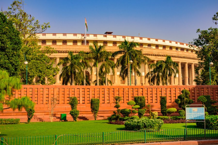 Le Sansad Bhavan où siège le parlement indien. Amit kg - Shutterstock.Com