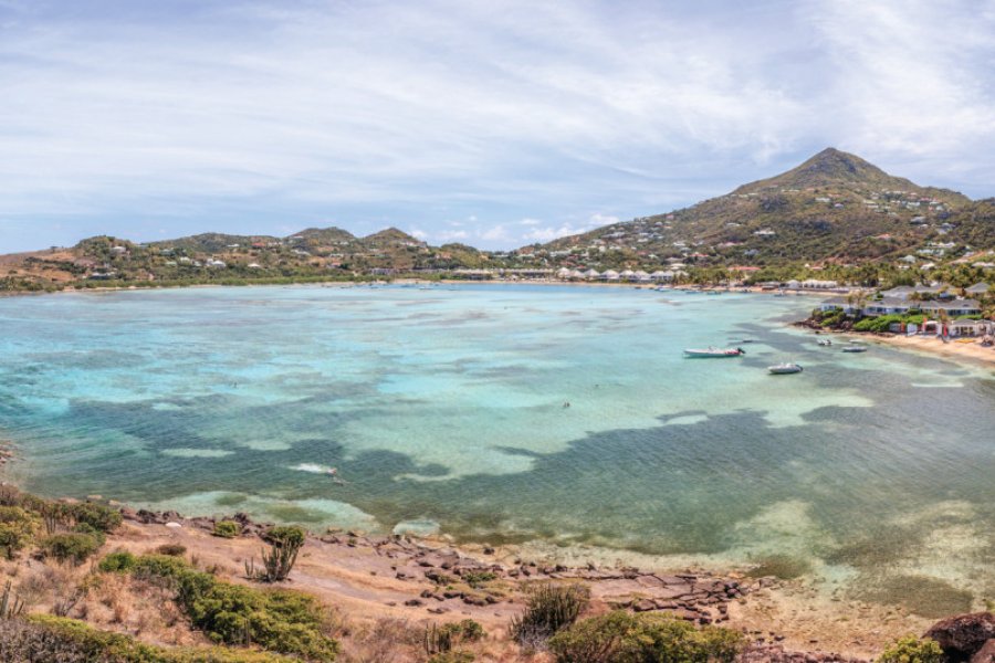 Vue panoramique du lagon en 2017, avant Irma. Magali Couaillet