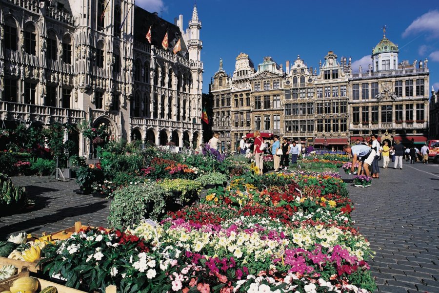 Le marché aux fleurs sur la Grand-Place. (© Henri Conodul - Iconotec))