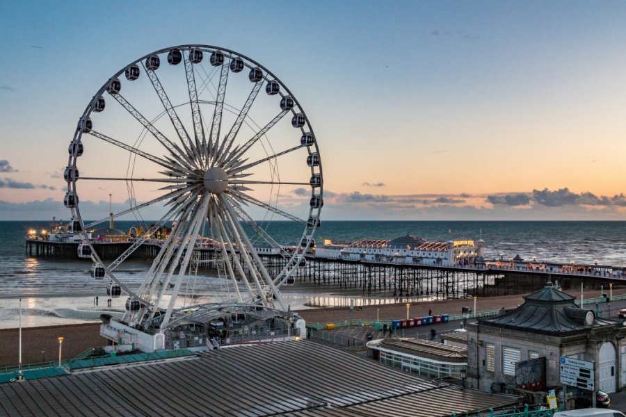 Vue sur la jetée victorienne de Brighton et sa grande roue. Vittorio Caramazza - Shutterstock.com