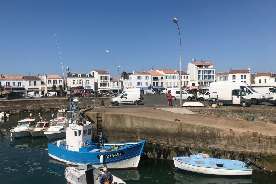 Arrivée à Port-Joinville, île d'Yeu. Linda CASTAGNIE