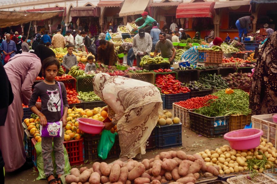 Le marché de Tiznit, coloré et bien fourni. Elisa Vallon