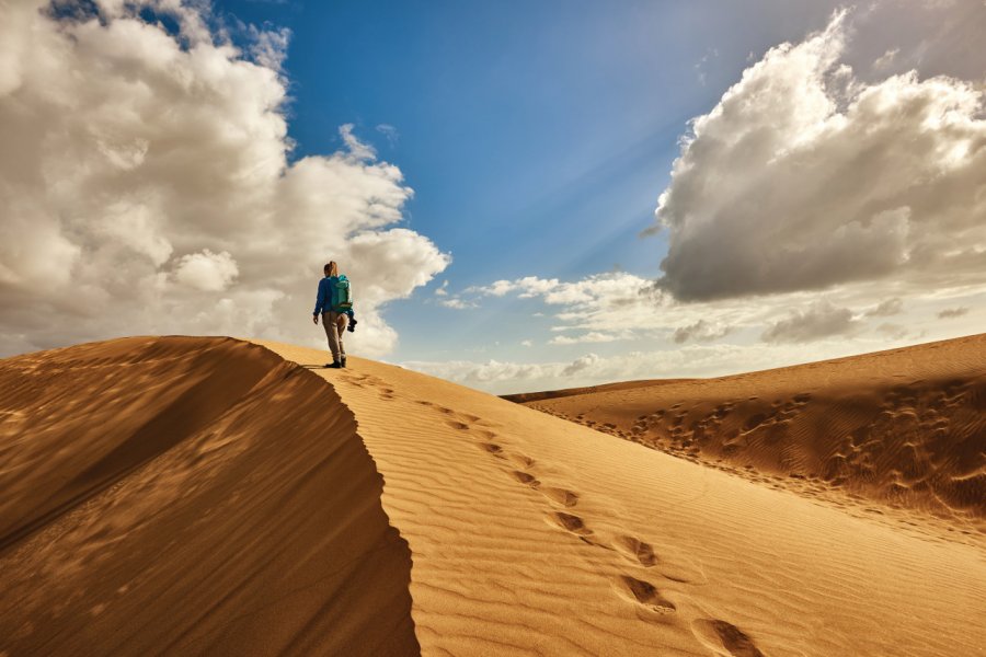 Balade dans les dunes de Maspalomas. stock_colors - iStockphoto.com