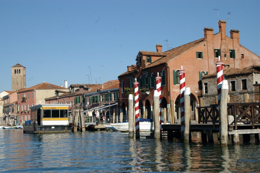 Arrivée sur l'île de Murano en vaporetto. Stéphan SZEREMETA