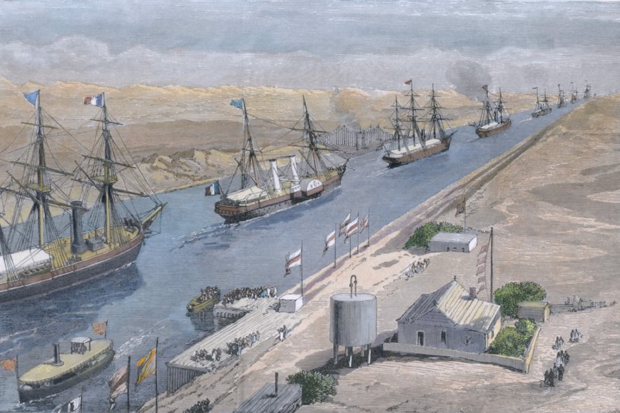 L'inauguration du Canal de Suez en 1869. Everett Collection - Shutterstock.com